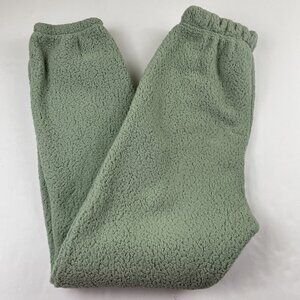 Nike Therma Fit Sherpa Sweatpants Women’s S Fuzzy Fleece Green Cozy Jogger